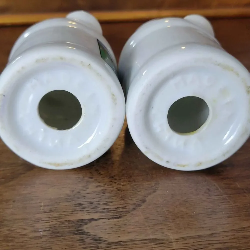 Vintage Milk Can Salt and Pepper Shakers Cows in Pasture scene